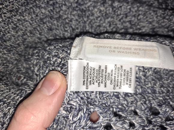 Loft‎ Gray and White Marled Sweater with Ruffle Cuffs Size Medium - Picture 6 of 7